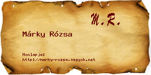 Márky Rózsa névjegykártya
