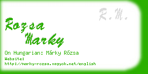 rozsa marky business card